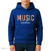 Leopard Music Teacher Cute Back To School Supplies Gift Kids Hoodie thumb 4