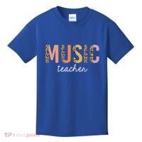 Leopard Music Teacher Cute Back To School Supplies Gift Kids T-Shirt thumb 0