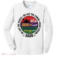 Labor Movement UTLA SEIU AALA We Got The People Kids Long Sleeve Shirt thumb 0