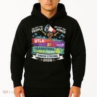 Labor Movement UTLA SEIU AALA Union Strong Protest Hoodie thumb 2
