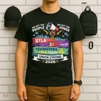 Labor Movement UTLA SEIU AALA Union Strong Protest T-Shirt thumb 6