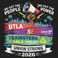 Labor Movement UTLA SEIU AALA Union Strong Protest Tumbler thumb 3