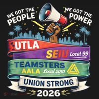 Labor Movement UTLA SEIU AALA Union Strong Protest Mousepad thumb 1