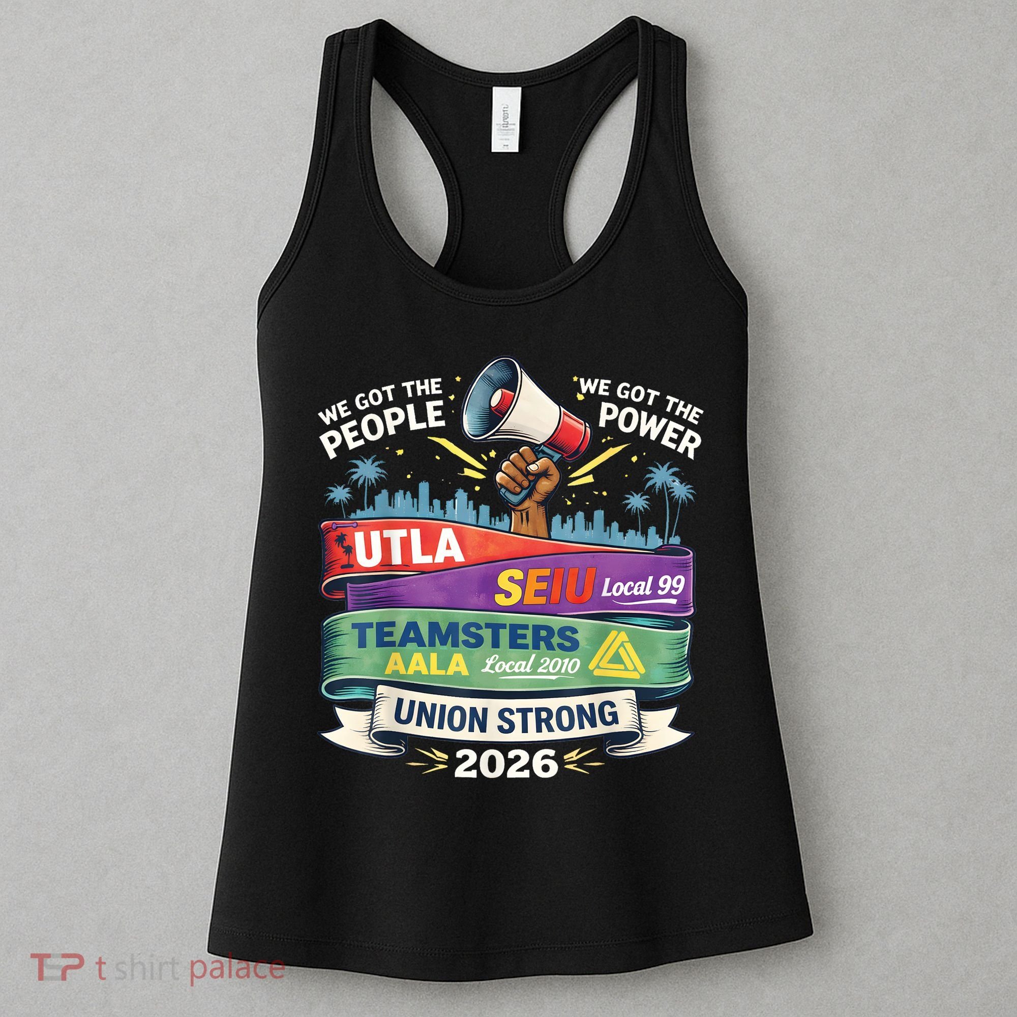 Labor Movement UTLA SEIU AALA Union Strong Protest Women's Tank Top