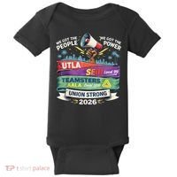 Labor Movement UTLA SEIU AALA Union Strong Protest Baby Bodysuit thumb 0