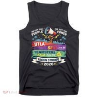 Labor Movement UTLA SEIU AALA Union Strong Protest Tank Top thumb 0