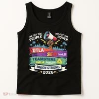 Labor Movement UTLA SEIU AALA Union Strong Protest Tank Top thumb 2