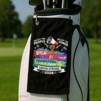 Labor Movement UTLA SEIU AALA Union Strong Protest Golf Towel thumb 2