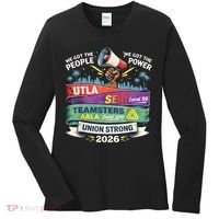Labor Movement UTLA SEIU AALA Union Strong Protest Women's Long Sleeve Shirt thumb 0