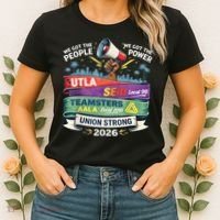 Labor Movement UTLA SEIU AALA Union Strong Protest Women's T-Shirt thumb 2