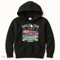 Labor Movement UTLA SEIU AALA Union Strong Protest Kids Hoodie thumb 0