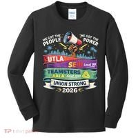 Labor Movement UTLA SEIU AALA Union Strong Protest Kids Long Sleeve Shirt thumb 0