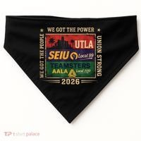 Labor Movement UTLA SEIU AALA Power To The People USA-Made Doggie Bandana thumb 0