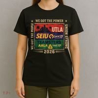 Labor Movement UTLA SEIU AALA Power To The People T-Shirt thumb 4