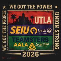 Labor Movement UTLA SEIU AALA Power To The People Women's Hoodie thumb 2