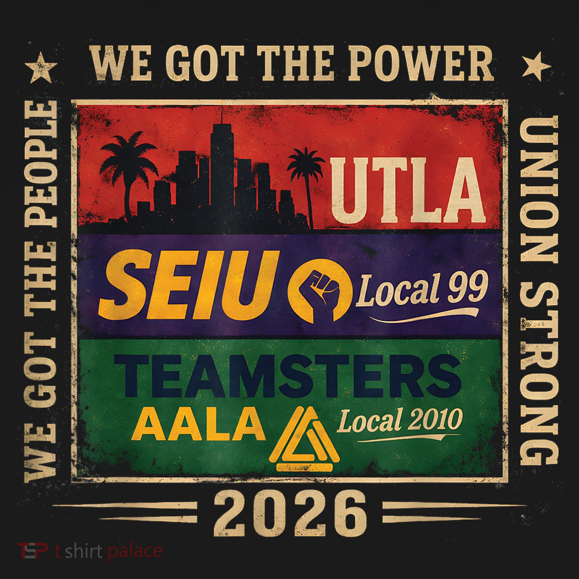 Labor Movement UTLA SEIU AALA Power To The People Women's Hoodie