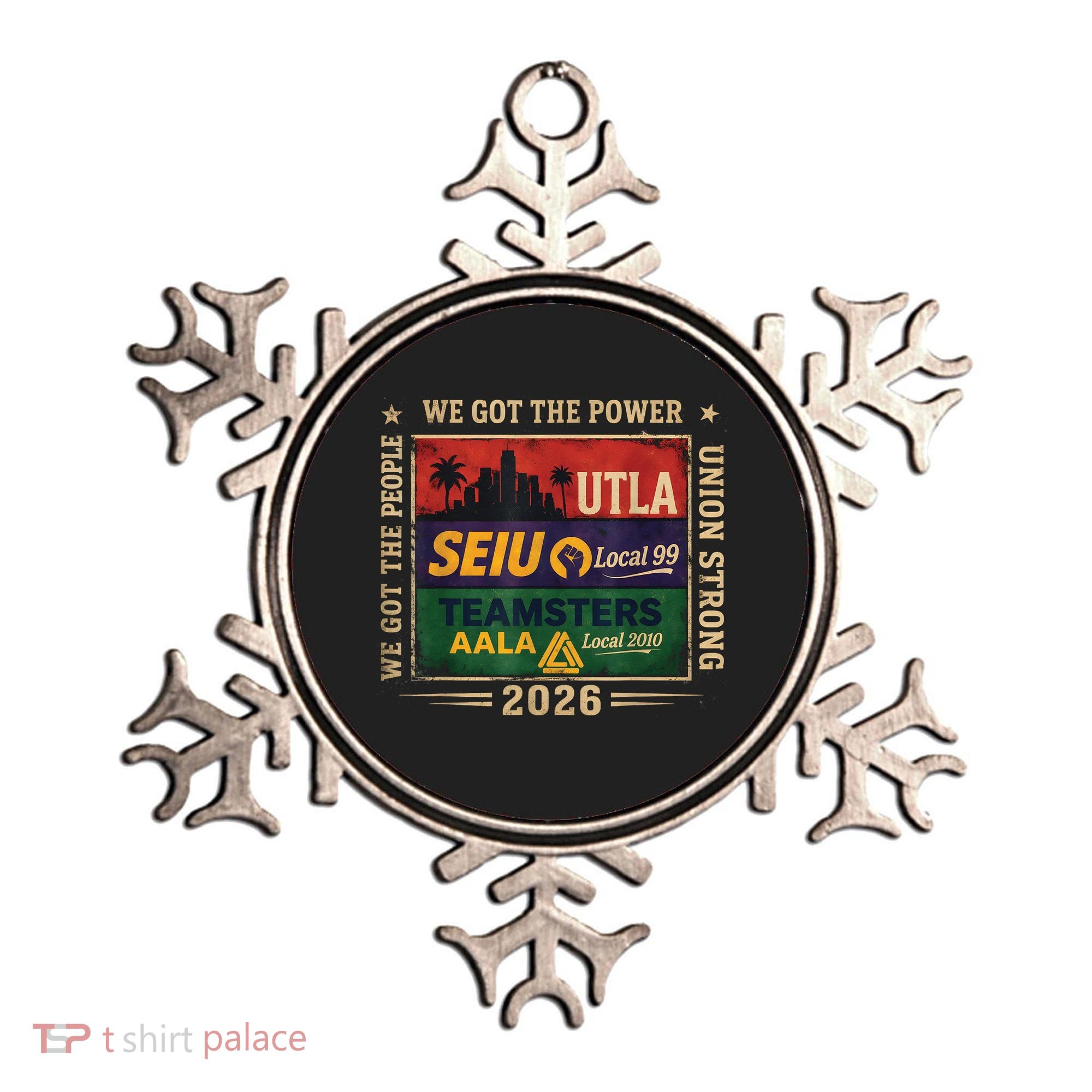 Labor Movement UTLA SEIU AALA Power To The People Ornament