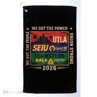Labor Movement UTLA SEIU AALA Power To The People Golf Towel thumb 0