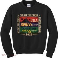 Labor Movement UTLA SEIU AALA Power To The People Kids Sweatshirt thumb 0
