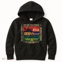 Labor Movement UTLA SEIU AALA Power To The People Kids Hoodie thumb 0