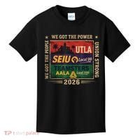 Labor Movement UTLA SEIU AALA Power To The People Kids T-Shirt thumb 0