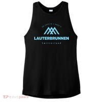 Lauterbrunnen Mountain Vacation Skiing Switzerland Ladies PosiCharge Tri-Blend Wicking Tank thumb 0