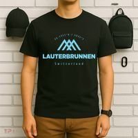 Lauterbrunnen Mountain Vacation Skiing Switzerland T-Shirt thumb 6