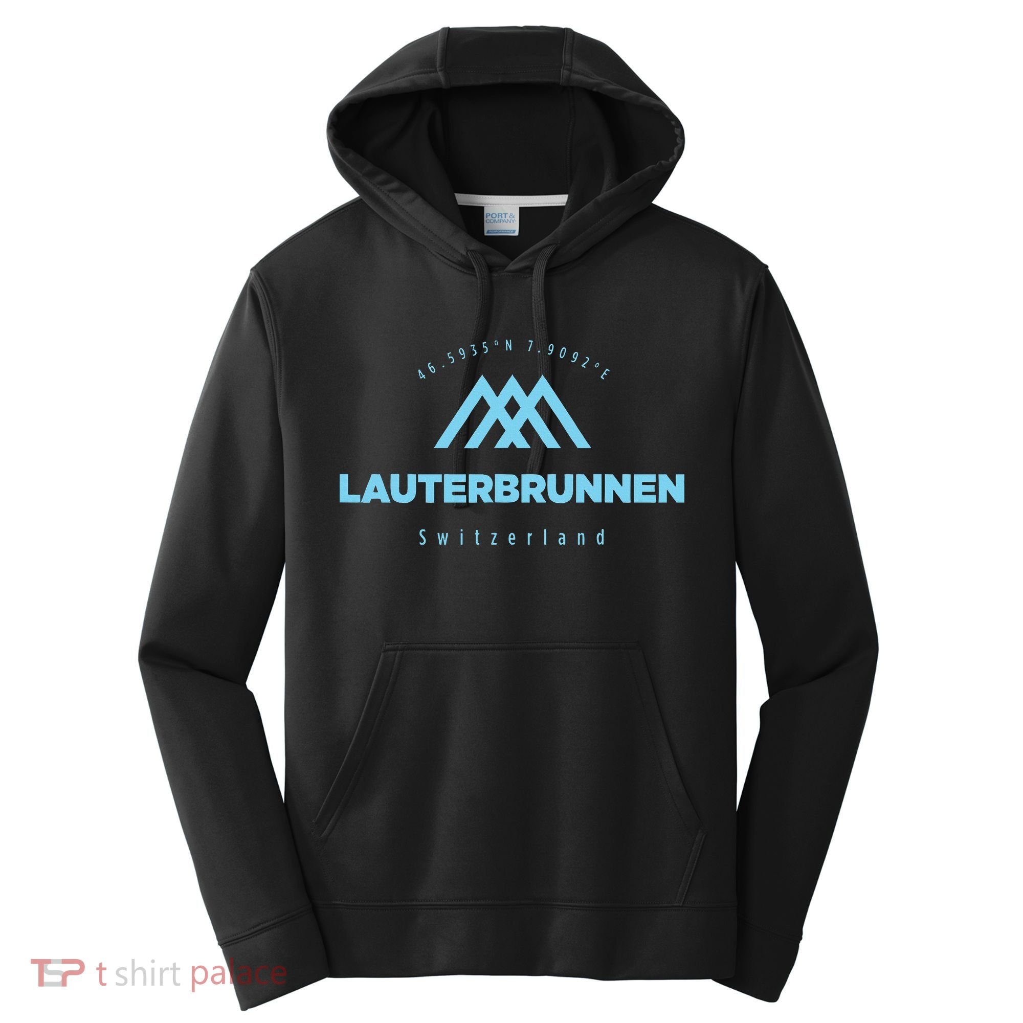 Lauterbrunnen Mountain Vacation Skiing Switzerland Performance Fleece Hoodie