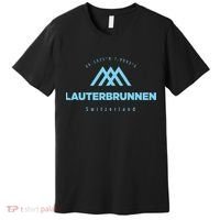 Lauterbrunnen Mountain Vacation Skiing Switzerland Premium T-Shirt thumb 0