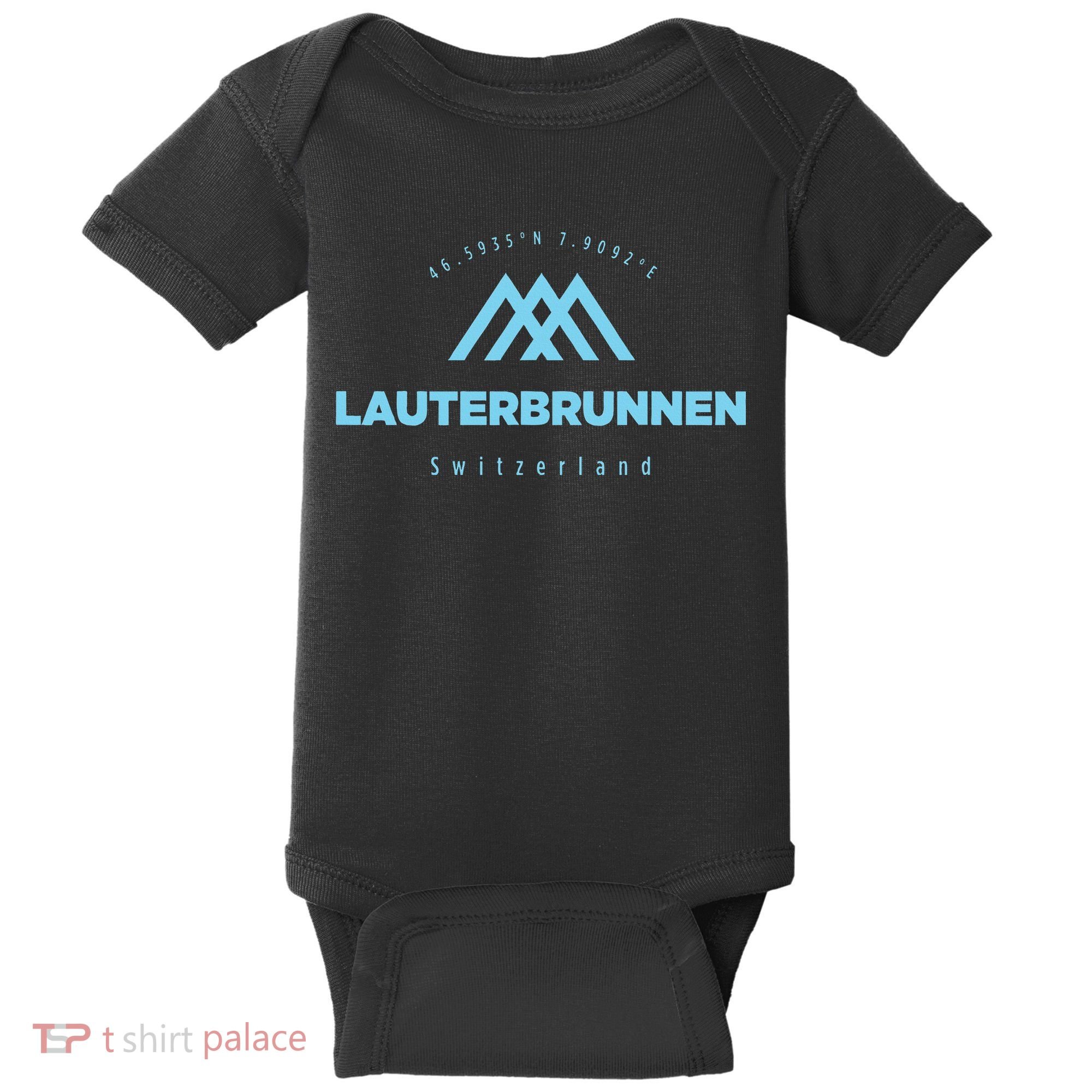 Lauterbrunnen Mountain Vacation Skiing Switzerland Baby Bodysuit