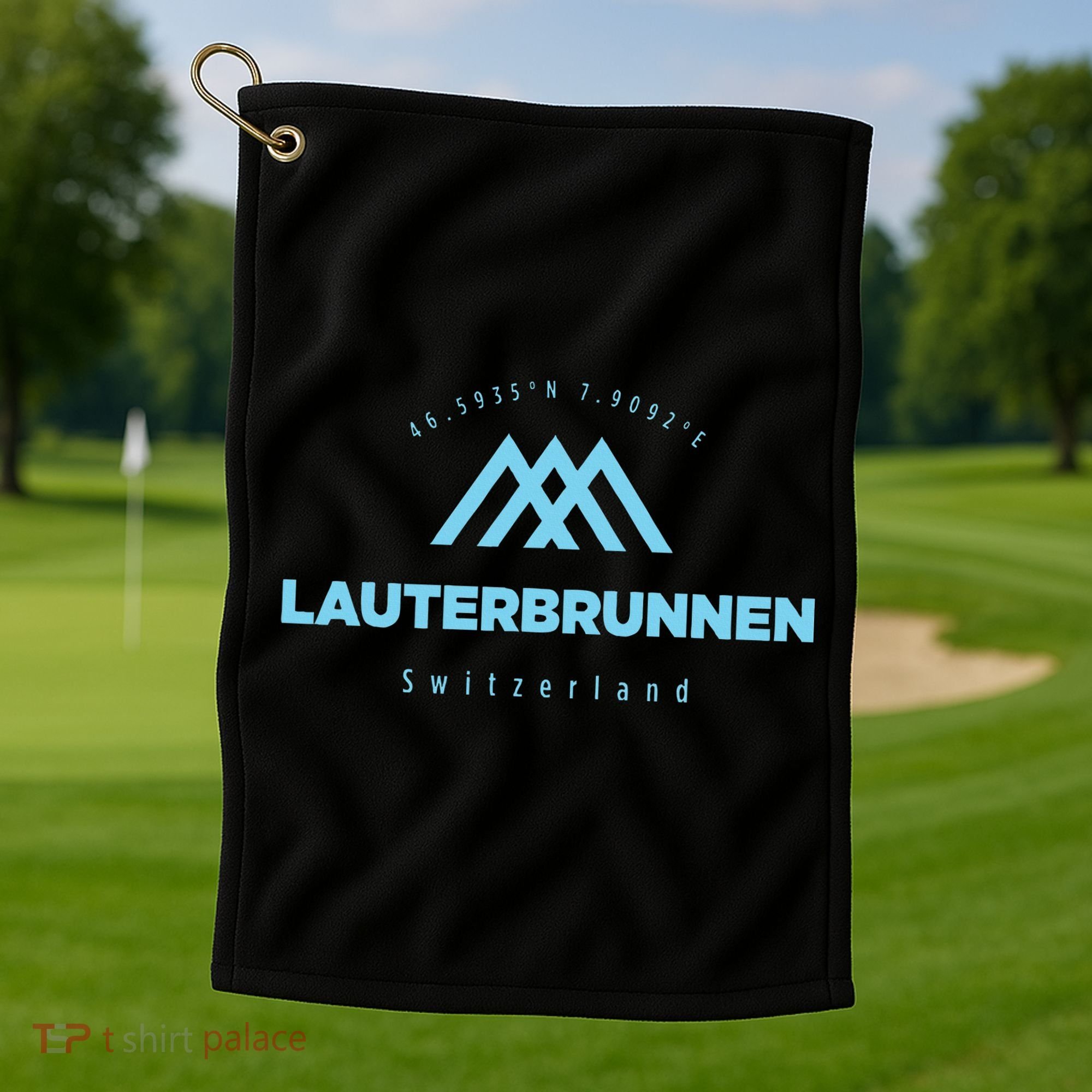 Lauterbrunnen Mountain Vacation Skiing Switzerland Golf Towel