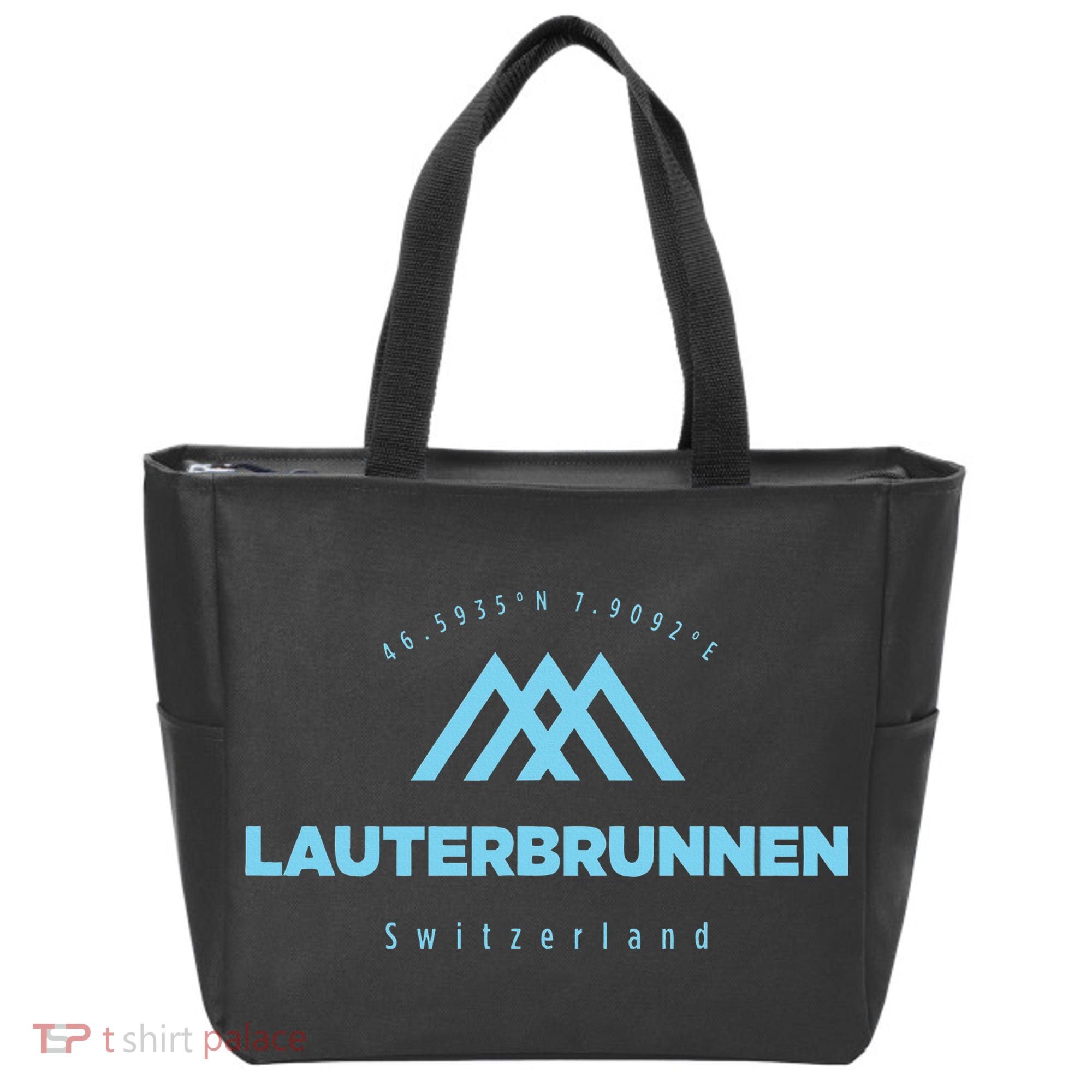 Lauterbrunnen Mountain Vacation Skiing Switzerland Tote Bag