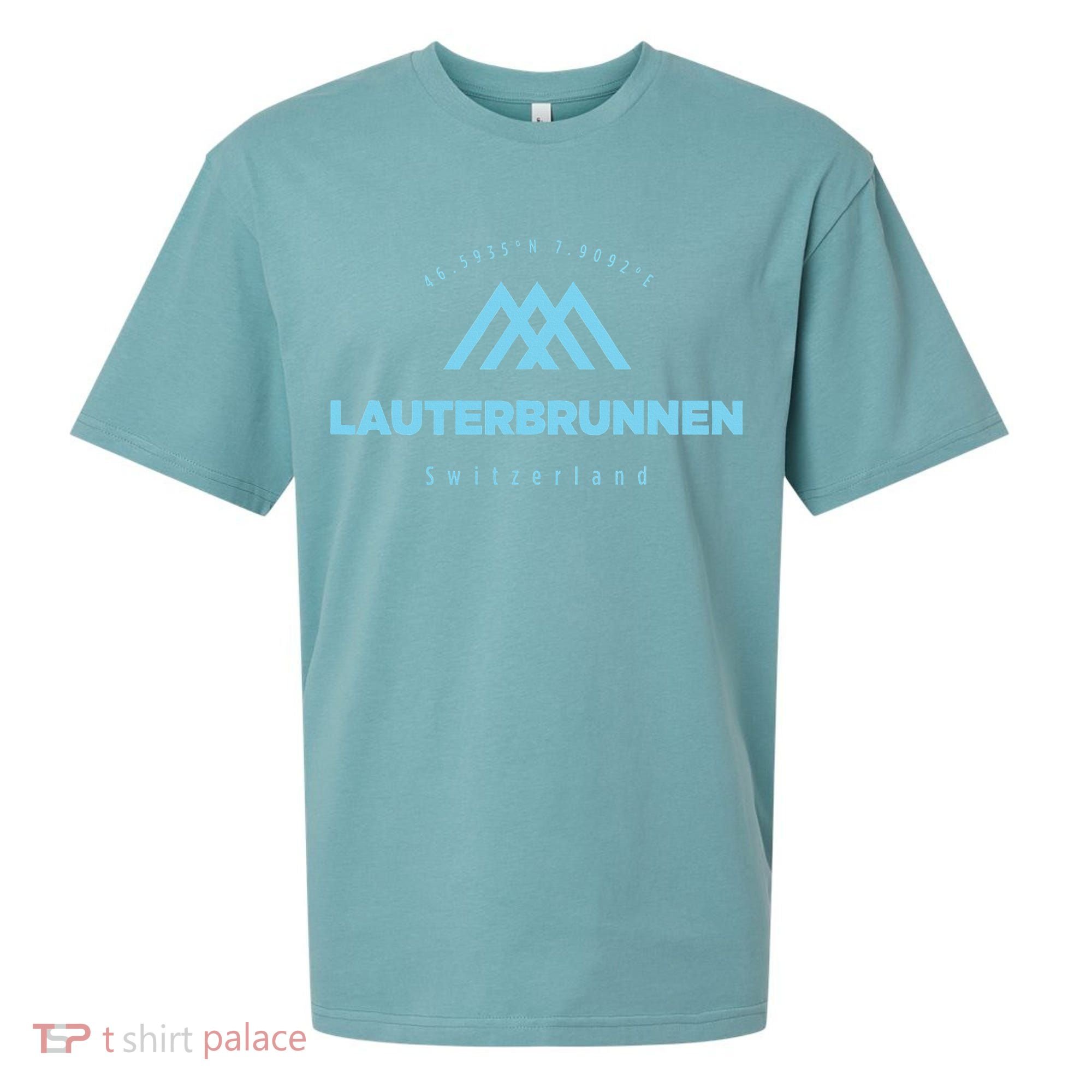 Lauterbrunnen Mountain Vacation Skiing Switzerland Sueded Cloud Jersey T-Shirt