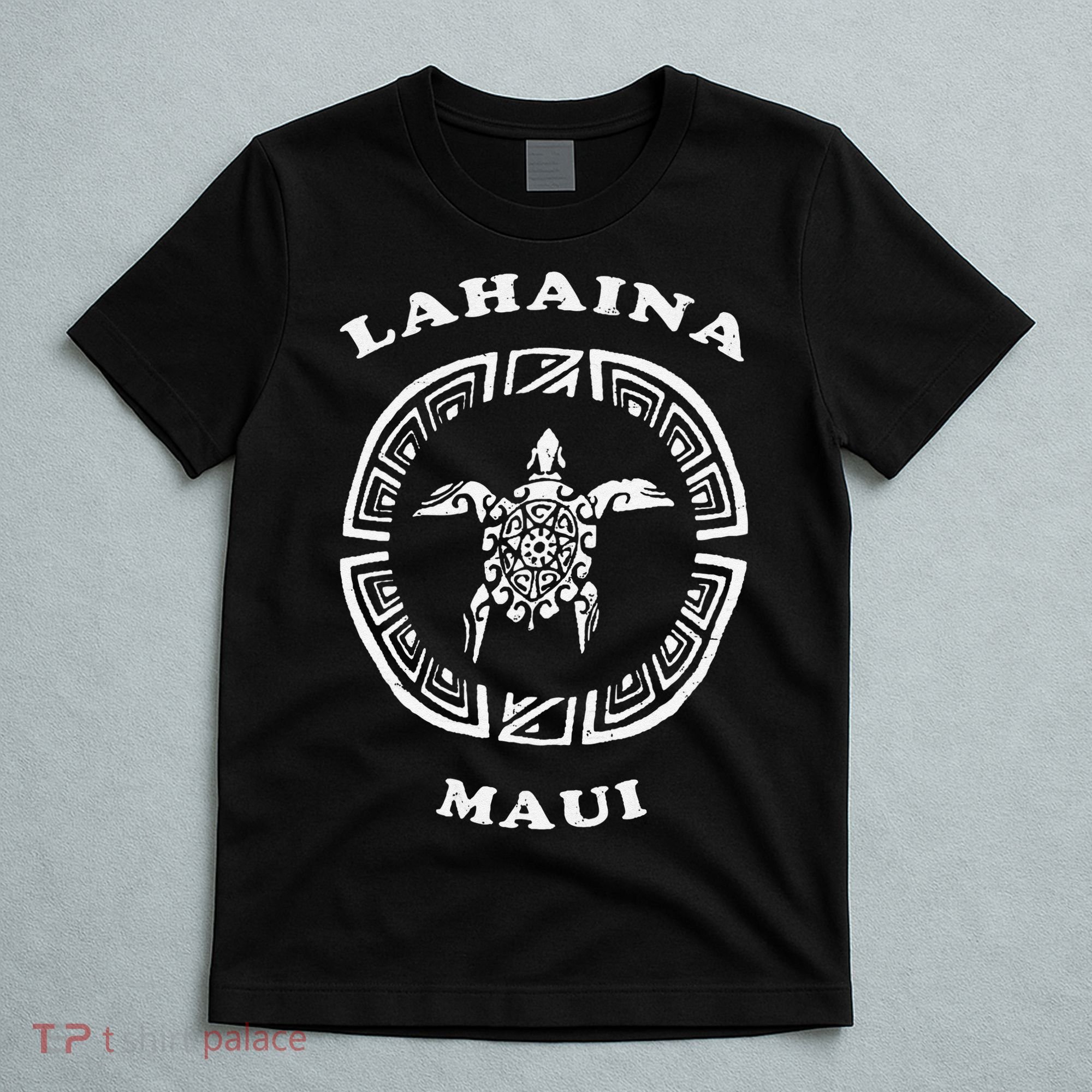 Lahaina Maui Vintage Retro Tribal Turtle Vacation T-Shirt
