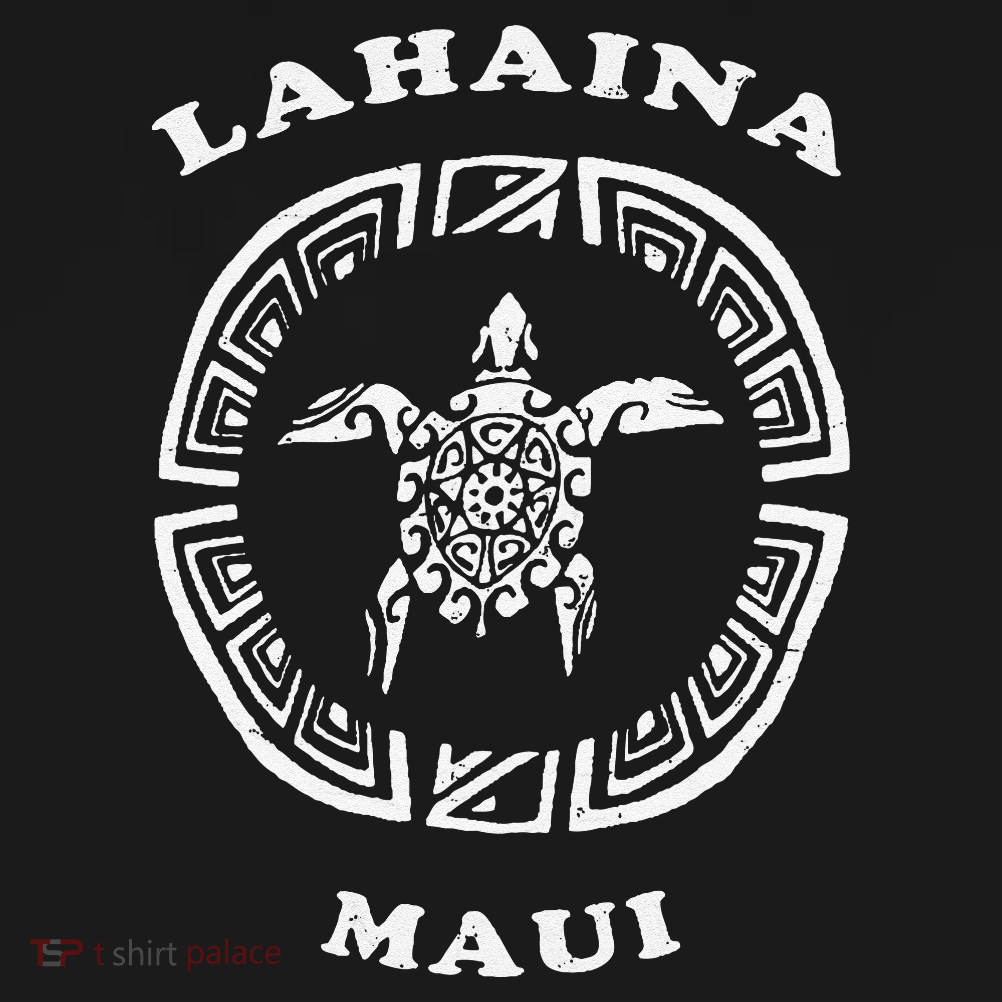 Lahaina Maui Vintage Retro Tribal Turtle Vacation T-Shirt