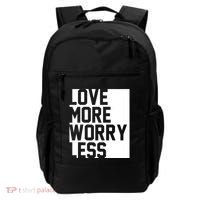 Love More Worry Less Quote Backpack thumb 0
