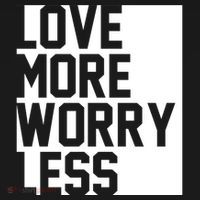 Love More Worry Less Quote Tote Bag thumb 4