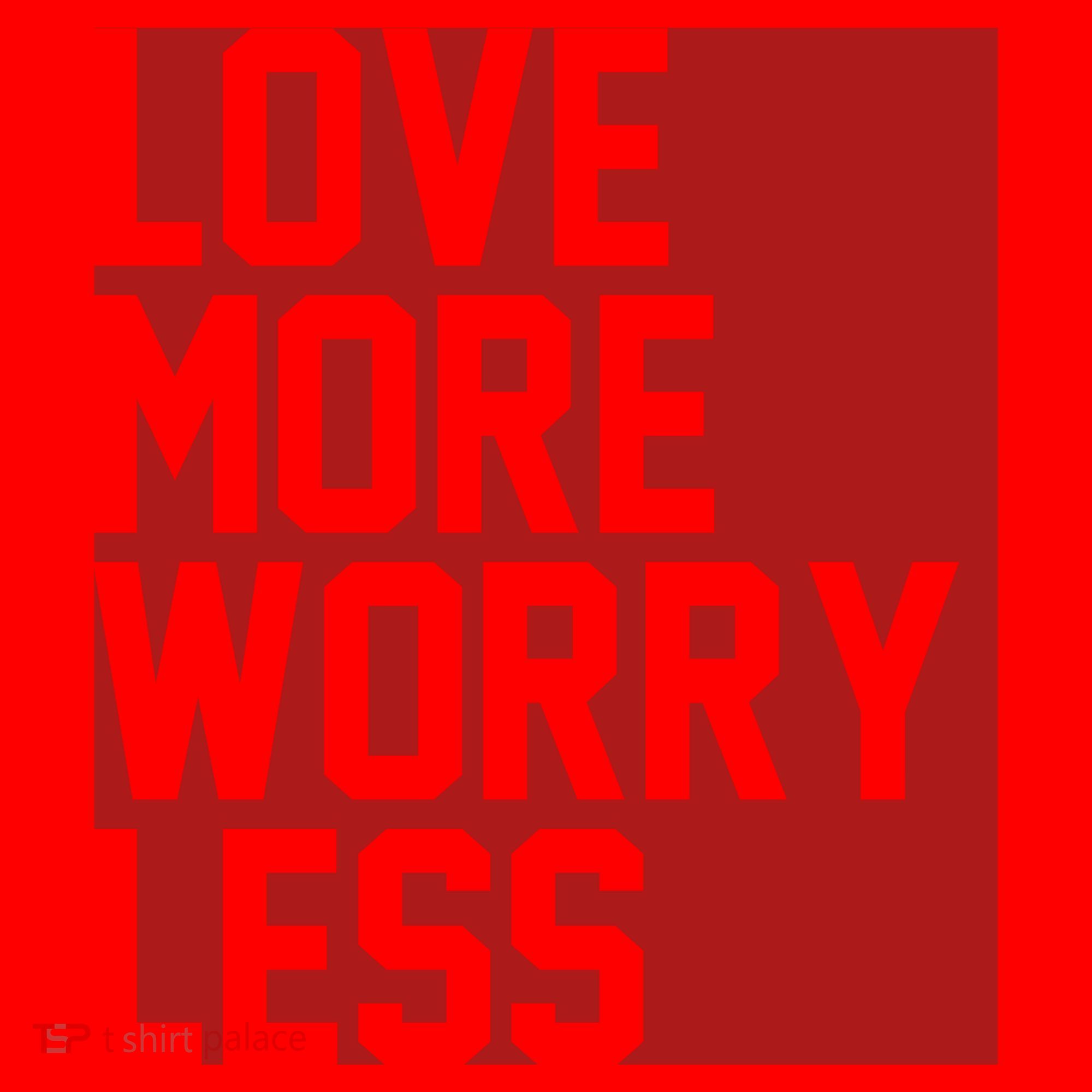 Love More Worry Less Quote Santa Hat