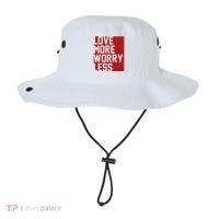 Love More Worry Less Quote Bucket Hat thumb 0