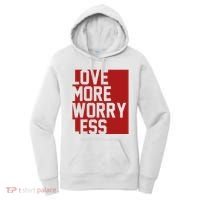 Love More Worry Less Quote Women's Hoodie thumb 0