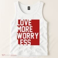 Love More Worry Less Quote Tank Top thumb 2
