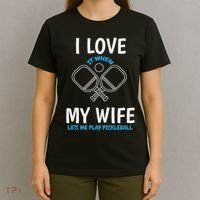 Love My Wife When She Let Me Play Pickleball T-Shirt thumb 4