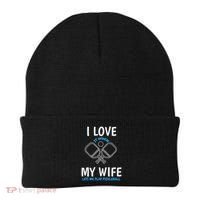 Love My Wife When She Let Me Play Pickleball Beanie thumb 0