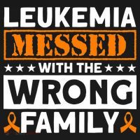 Leukemia Messed With The Wrong Family Leukemia Awareness Coaster thumb 2