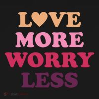 Love More Worry Less Inspiring Quote Backpack thumb 2