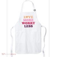 Love More Worry Less Inspiring Quote Apron thumb 0