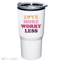 Love More Worry Less Inspiring Quote Tumbler thumb 0