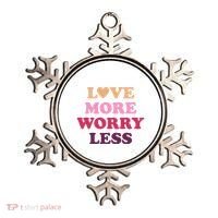 Love More Worry Less Inspiring Quote Ornament thumb 0