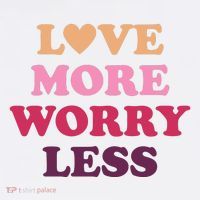 Love More Worry Less Inspiring Quote Baby Bodysuit thumb 2