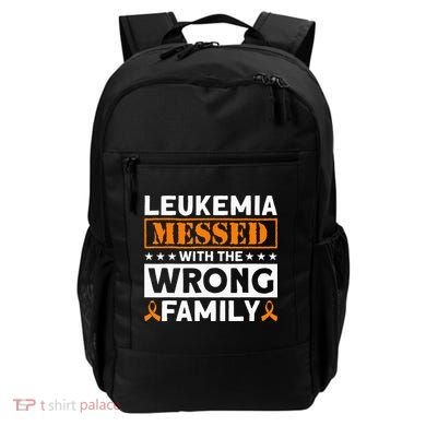 Leukemia Messed With The Wrong Family Leukemia Awareness Backpack